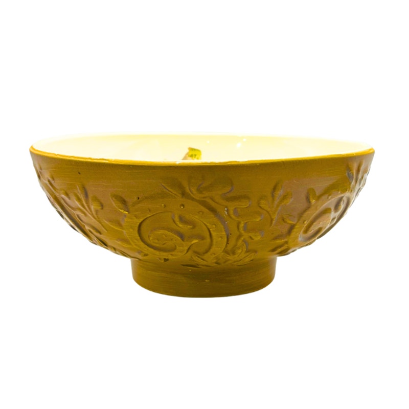 Vintage Haeger USA Pottery Footed Bowl 102 Ombre Golden Brown