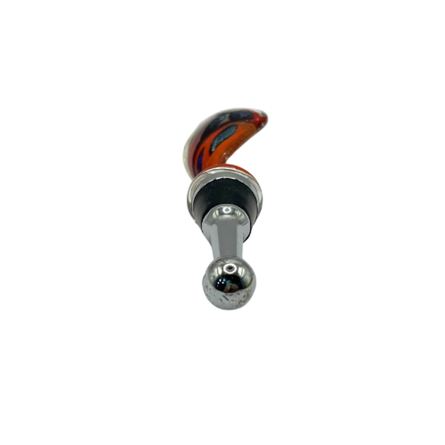 Dichroic Swirl Red Art Glass Wine Stopper Bottle Stopper