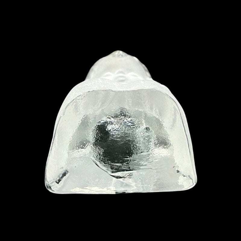 Vintage Viking Glass Praying Girl Figurine Clear Satin Crystal