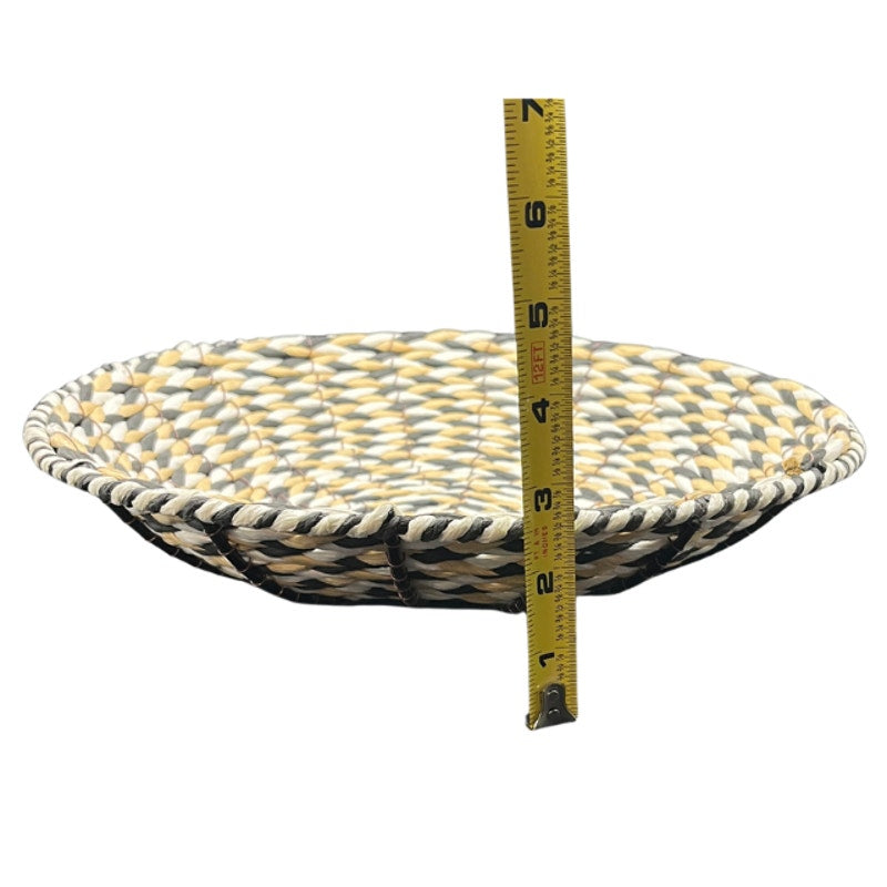Boho Woven Seagrass Pedestal Baskets Set Natural Earth Tone Decor
