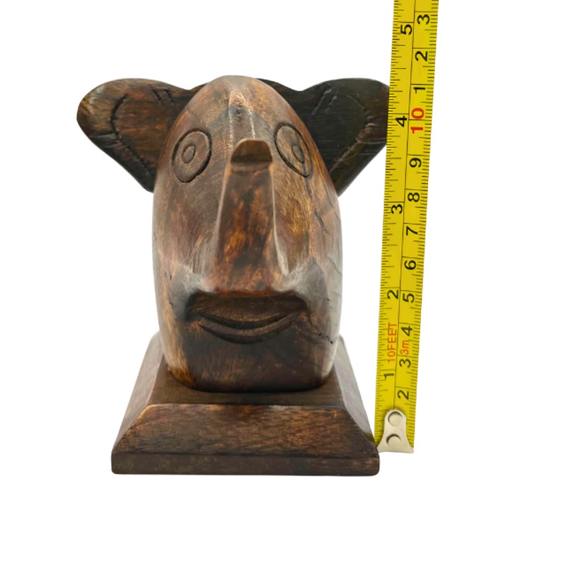Wooden Elephant Eyeglass Holder Spectacle Stand Hand Carved