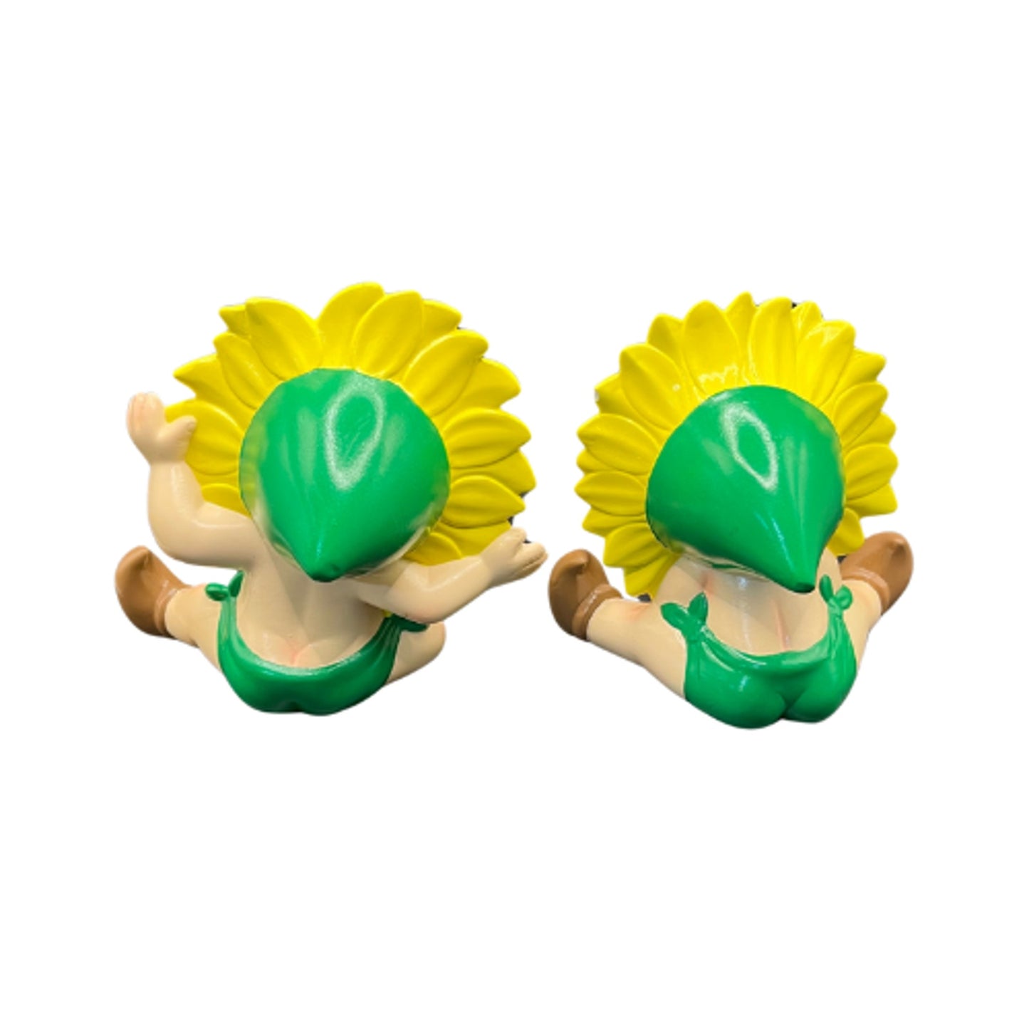 Vintage 1979 Dona's Ceramics Sunflower Babies Figurines Set Hand-Painted