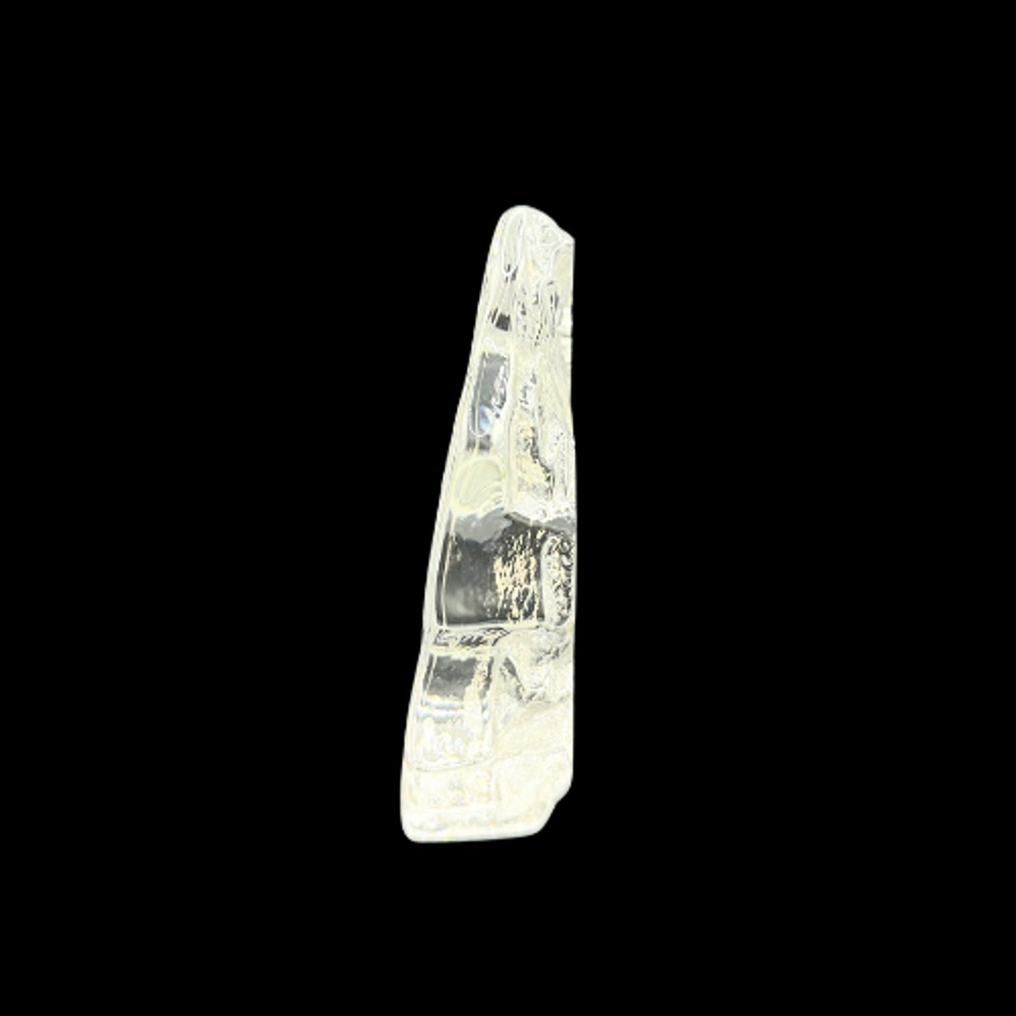 Vintage Crystal Running Horses Paperweight Mountain Landscape Gold Accent