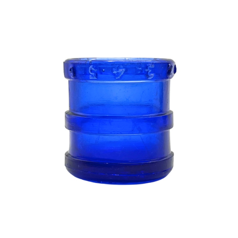 Antique Cobalt Blue Glass Dose Cup Heaping Dessert Spoonful Medical Collectible