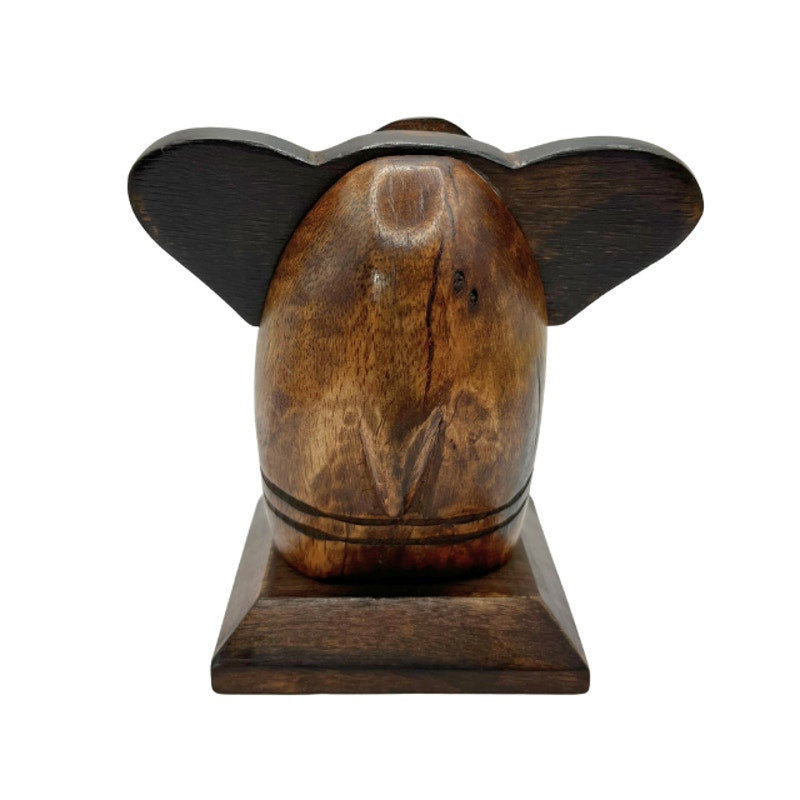 Wooden Elephant Eyeglass Holder Spectacle Stand Hand Carved