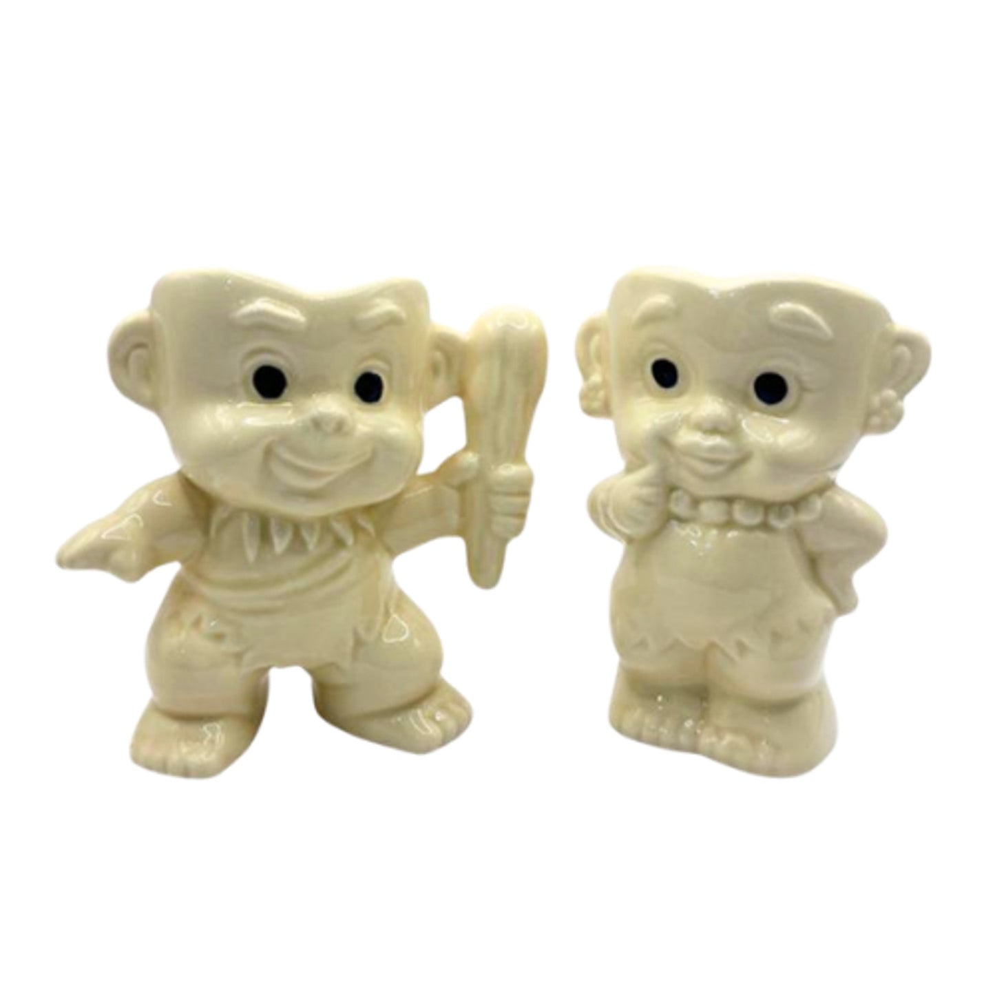 Vintage Flintstones Pebbles and Bam Bam Figural Planters Pencil Holders Ceramic