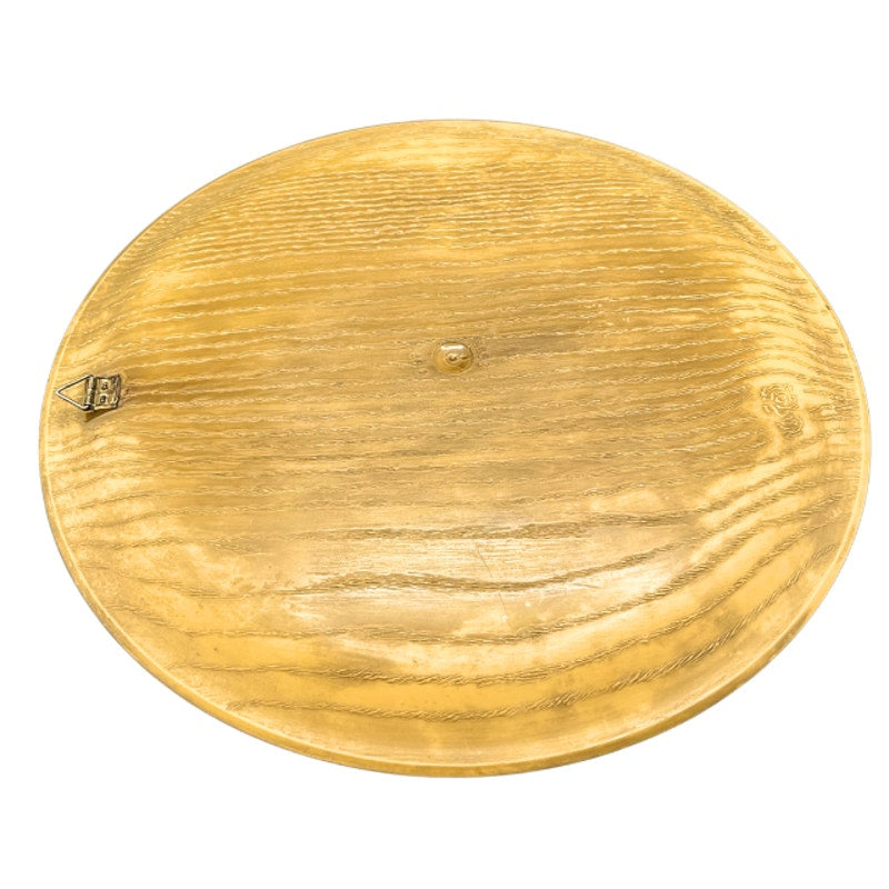 Vintage German Faux Wood Brotteller Bread Plate Wall Plaque Relief Carving