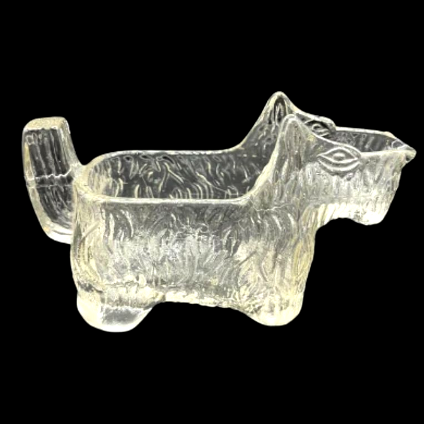 Vintage Original L.E. Smith Glass Scottie Dog Candy Creamer Circa 1930-1940s