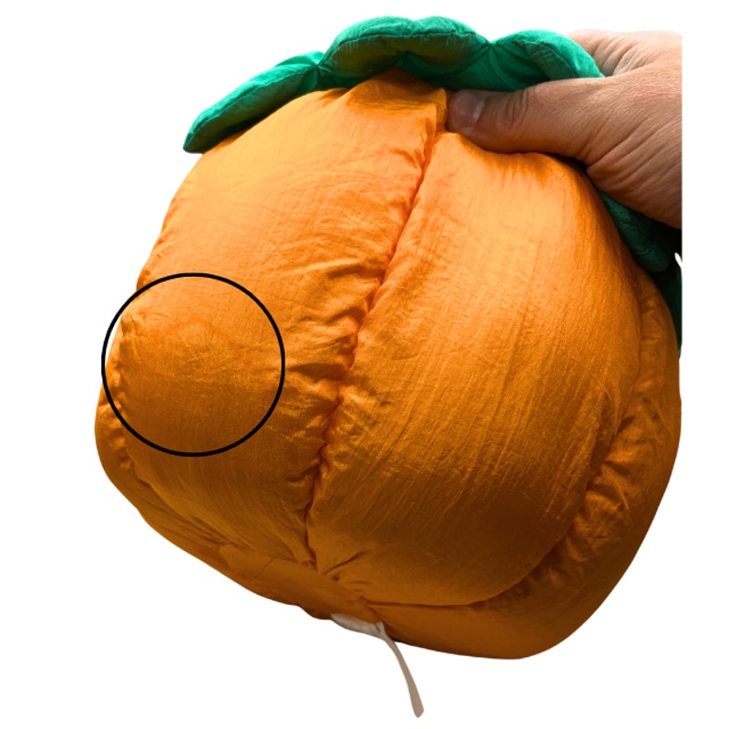 Vintage 1993  Puffalump Pumpkin Halloween Trick or Treat Plush Pail Bucket