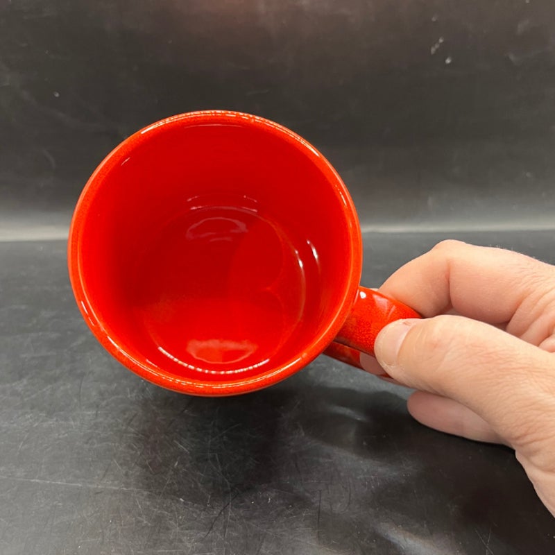 Vintage Waechtersbach Christmas Tree Red Ceramic Coffee Mug West Germany 4 In