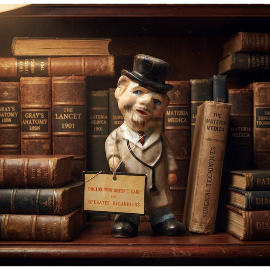 Vintage Novelty Doctor Ceramic Figurine BP Import Products Japan