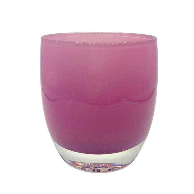 Glassybaby Handblown Glass Votive Candle Holder Pink Lavender Purple