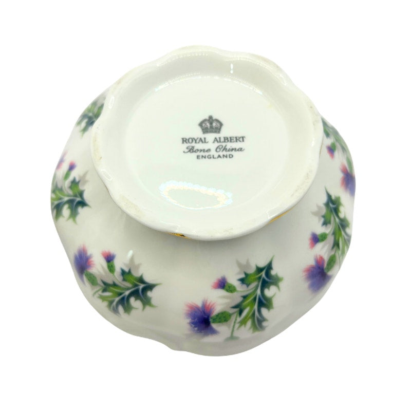 Vintage Royal Albert Brigadoon Bone China Creamer and Sugar Bowl with Gold Trim