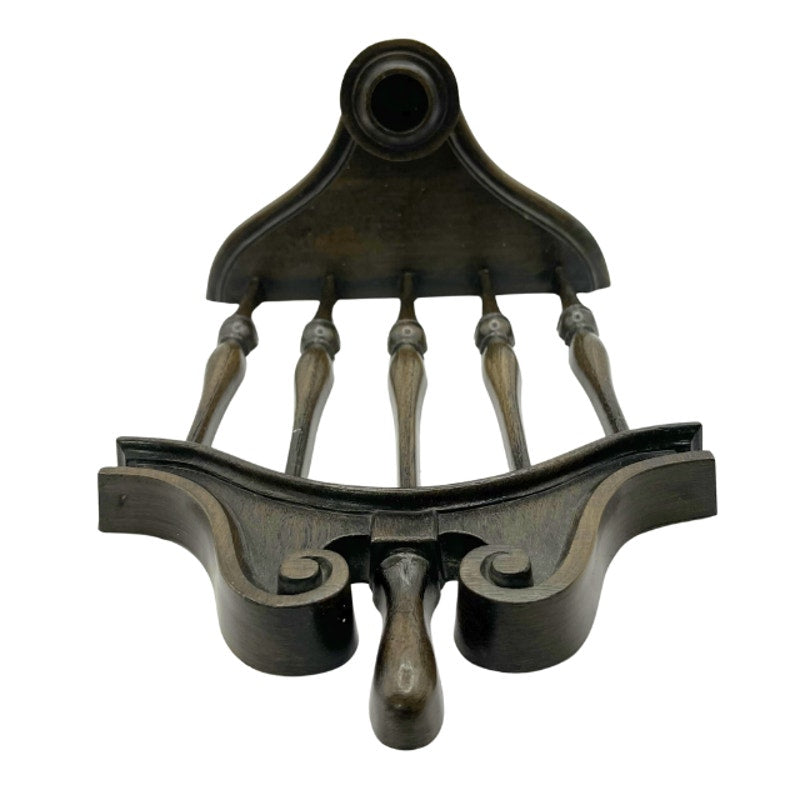 Vintage 1974 Homco Wall Sconce Dark Brown Faux Wood Spindle Design