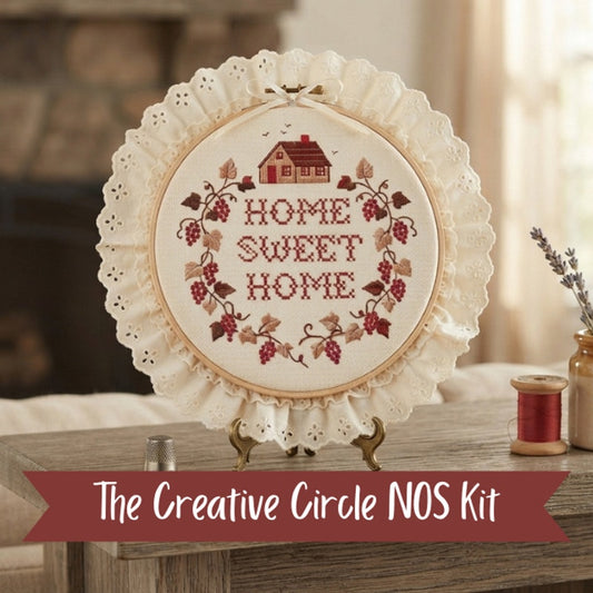 Vintage The Creative Circle Home Sweet Home Embroidery Cross Stitch Kit