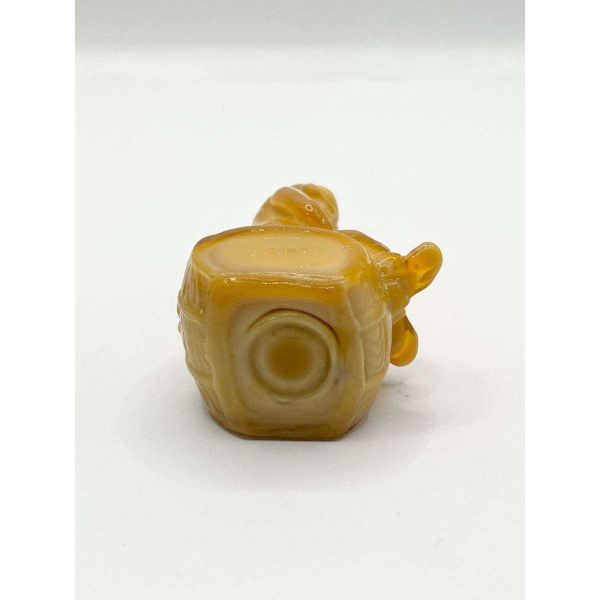 Vintage Mosser Glass Yank Clown Alley Amber Slag Figurine Original Box