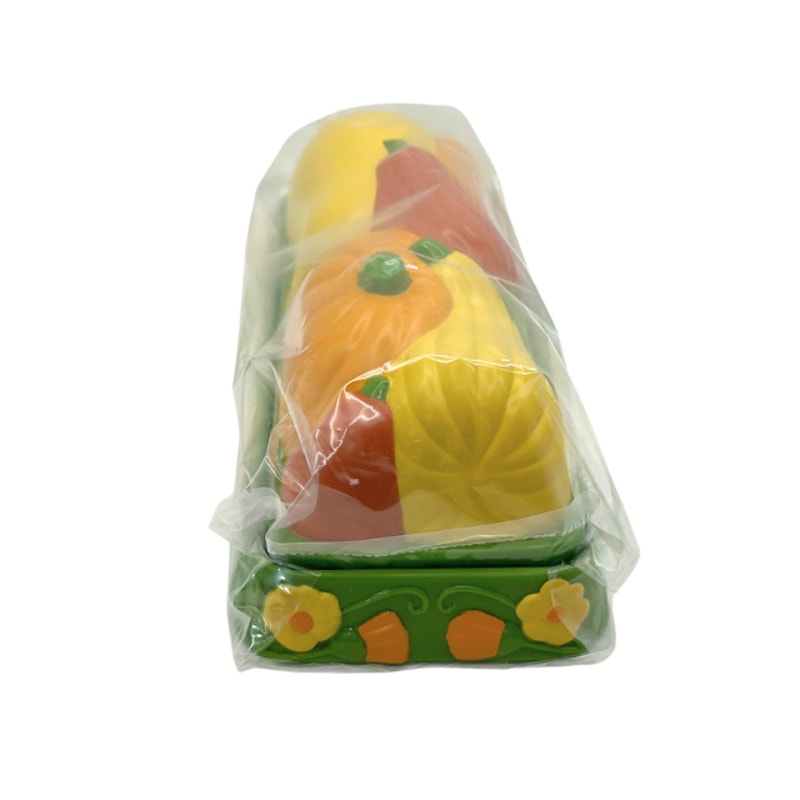 Vintage Avon Avocado Green Harvest Vegetables Melamine Butter Dish NIB