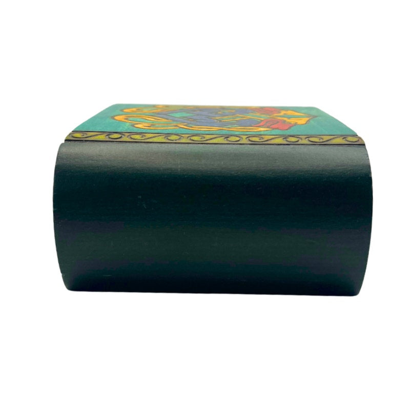 Polish Wooden Keepsake Box with Celtic Knot Design and Secret Locking Mechanism