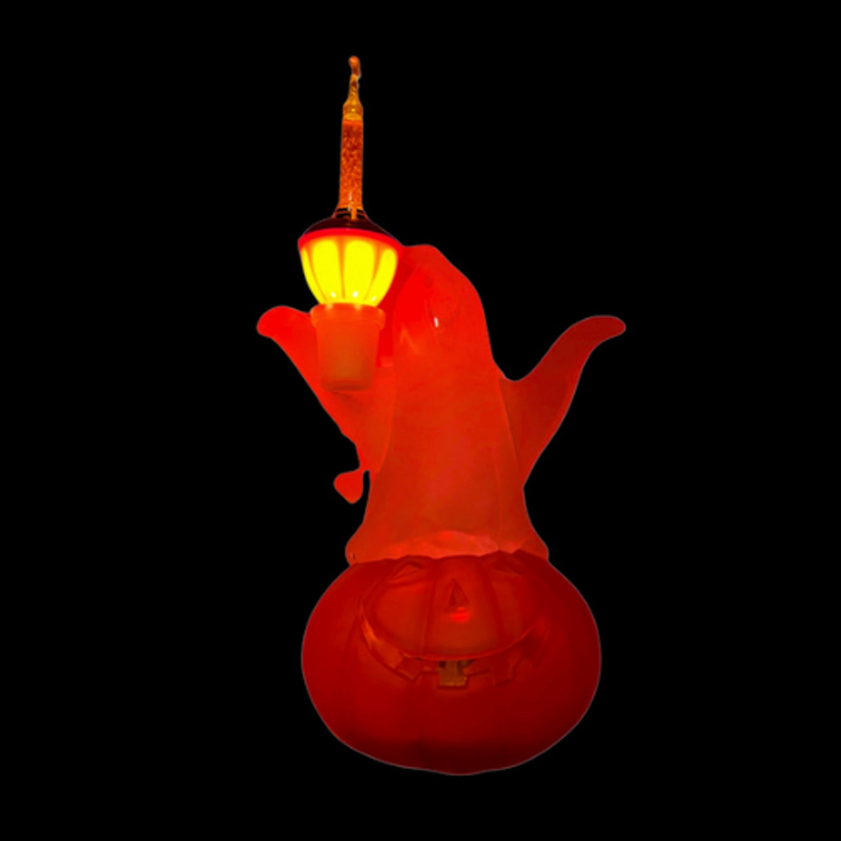 JCPenney Home Collection Lighted Acrylic Halloween Ghost Pumpkin Lamp 12"