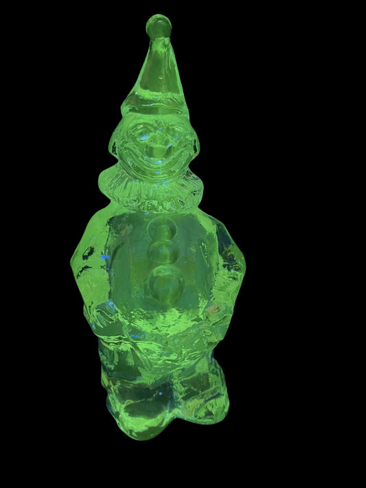 Westerberg Pukeberg Glassworks Sweden Collectible Art Glass Clown Manganese Paperweight