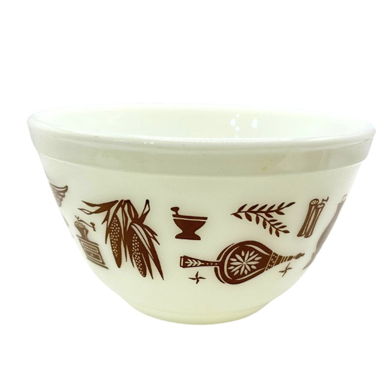 Vintage Pyrex Mixing Bowl Early American Pattern 401 1 1/2pt