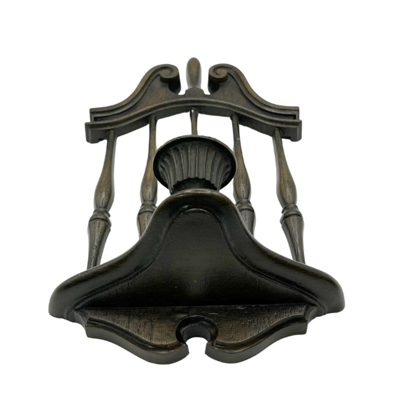 Vintage 1974 Homco Wall Sconce Dark Brown Faux Wood Spindle Design