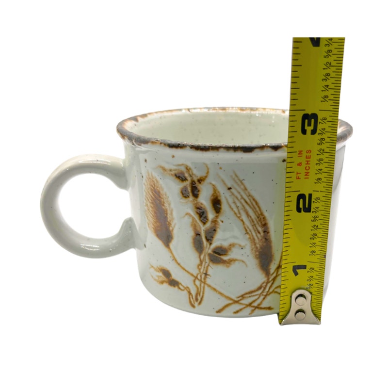 Midwinter Stonehenge Wild Oats Mugs Set of 4 Vintage 1970s Stoneware Mugs