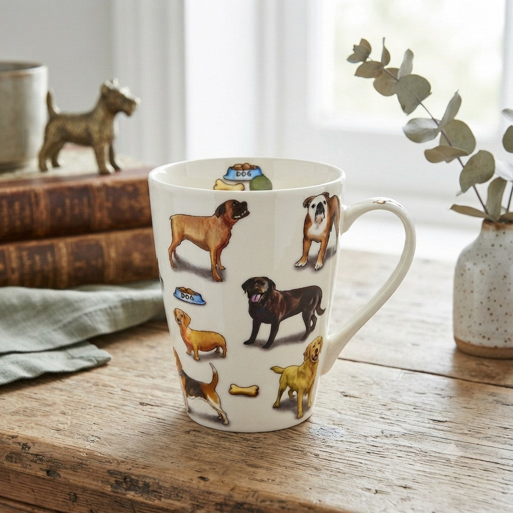 Vintage Man's Best Friend Dog Coffee Mug Paul Cardew Design