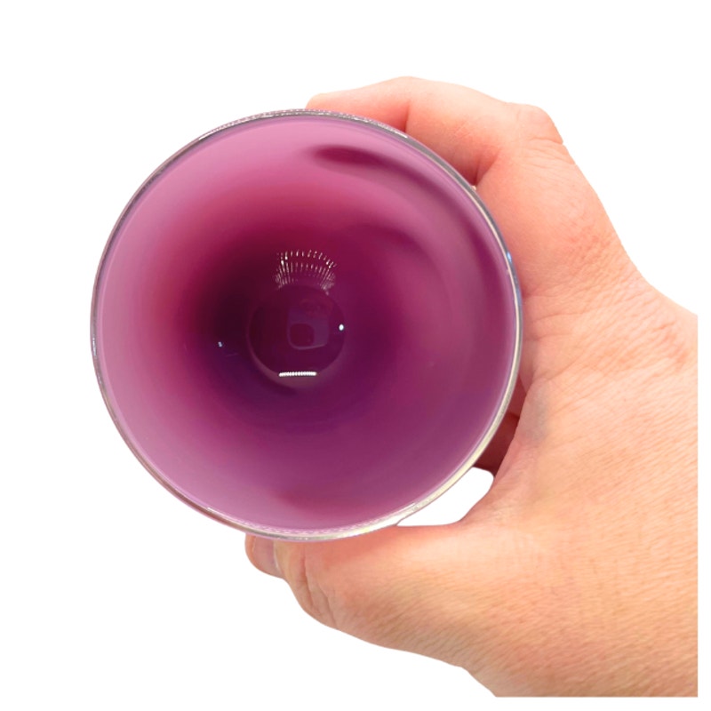 Glassybaby Handblown Glass Votive Candle Holder Pink Lavender Purple