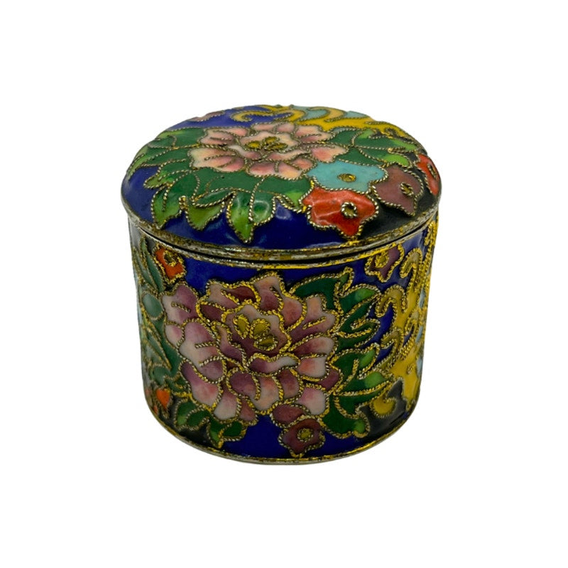Vintage Chinese Cloisonne Postage Stamp Dispenser Roll Holder