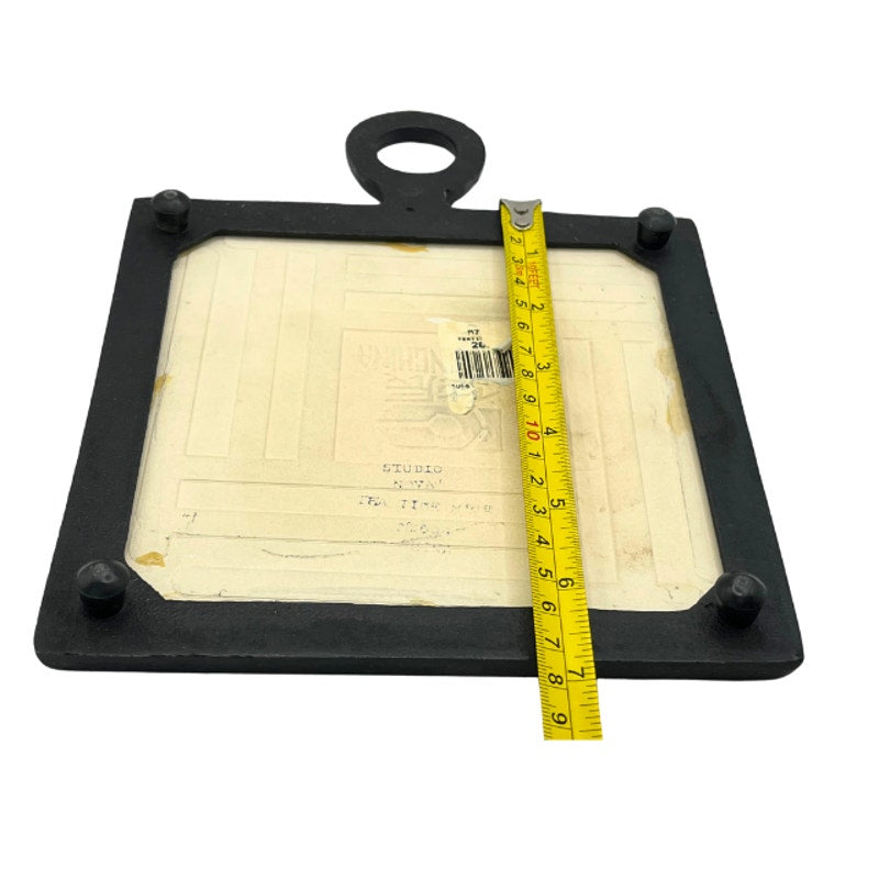 Vintage Tea Time Ceramic Tile Cast Iron Trivet by Studio Nova