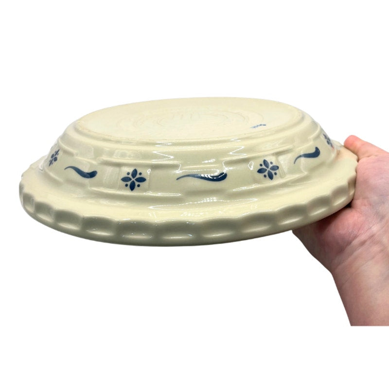 Vintage Longaberger Woven Traditions Classic Blue Pie Baking Dish 1991