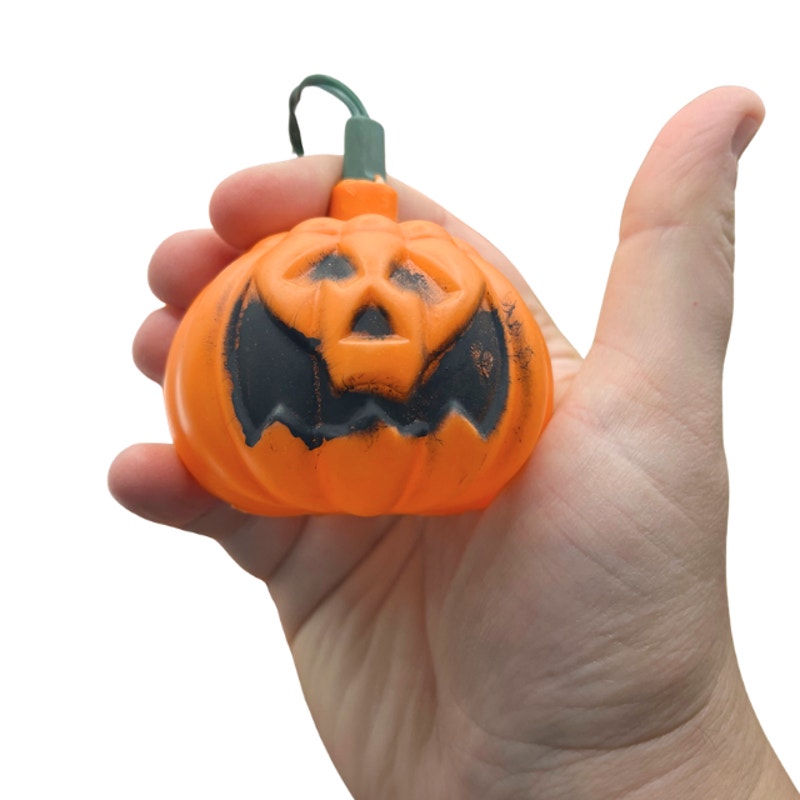 Vintage Halloween Blow Mold Jack O Lantern Light Set 10 Lights
