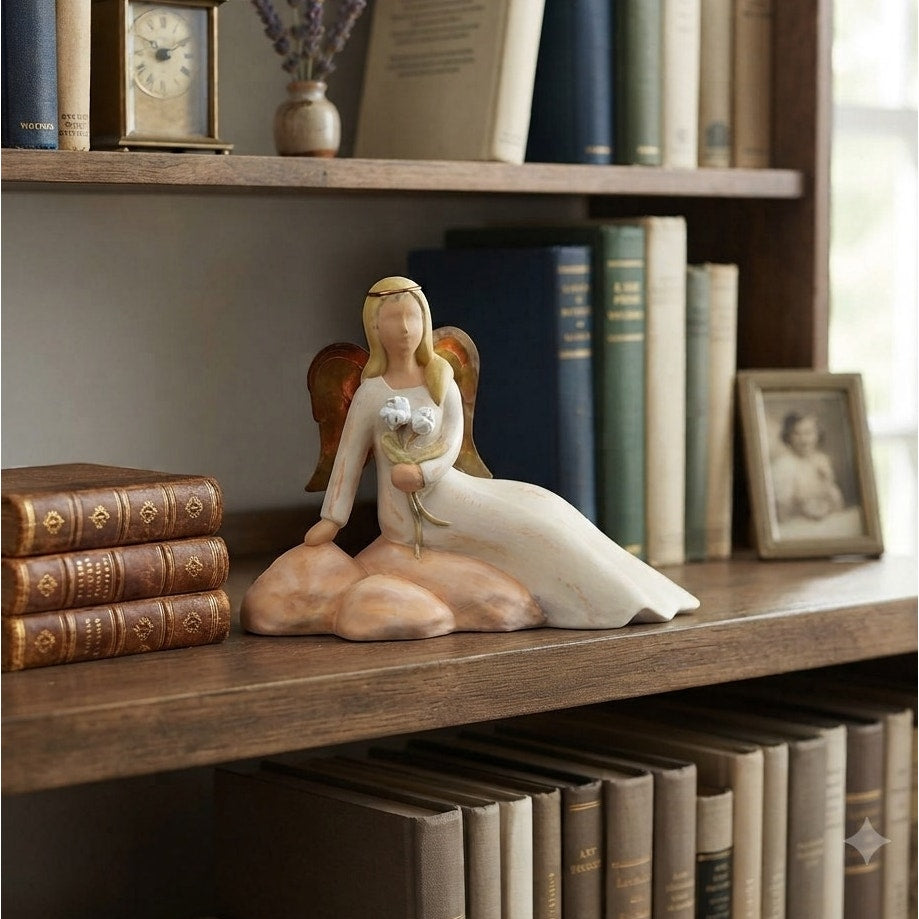 Vintage 2002 Gentle Souls Angel Serenity Copper Wings Figurine