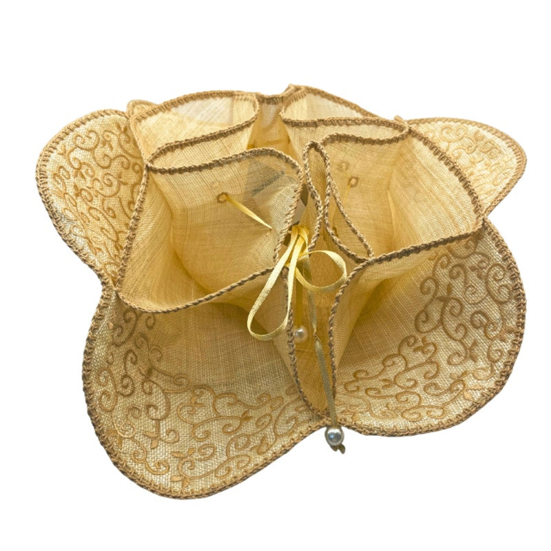 Kultura Burda Fabric Bread Basket Philippines Embroidered Pastry Holder NWT