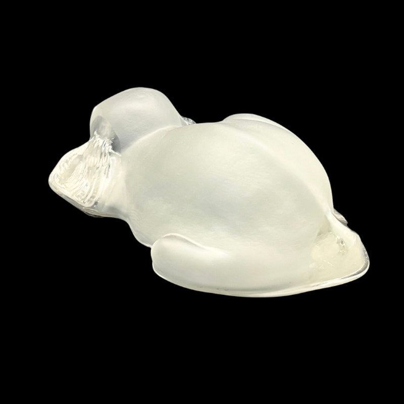 RARE Viking Glass Cocker Spaniel Frosted Satin Crystal Puppy Paperweight