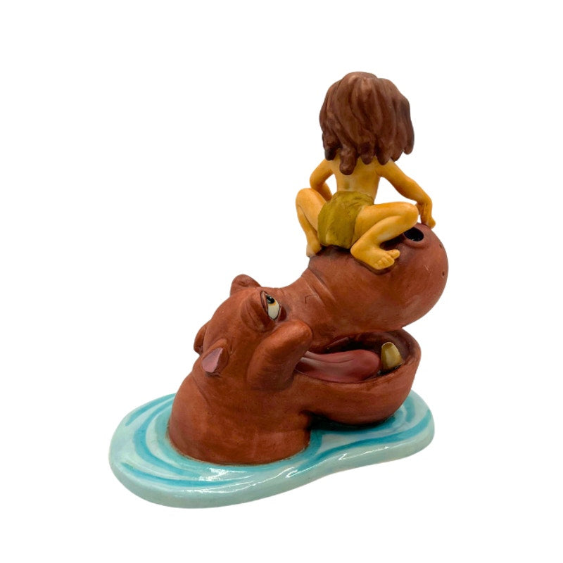 Vintage Disney Young Tarzan Hippopotamus Porcelain Figurine