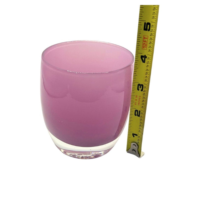 Glassybaby Handblown Glass Votive Candle Holder Pink Lavender Purple