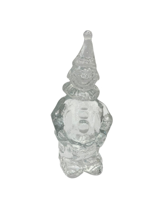 Westerberg Pukeberg Glassworks Sweden Collectible Art Glass Clown Manganese Paperweight