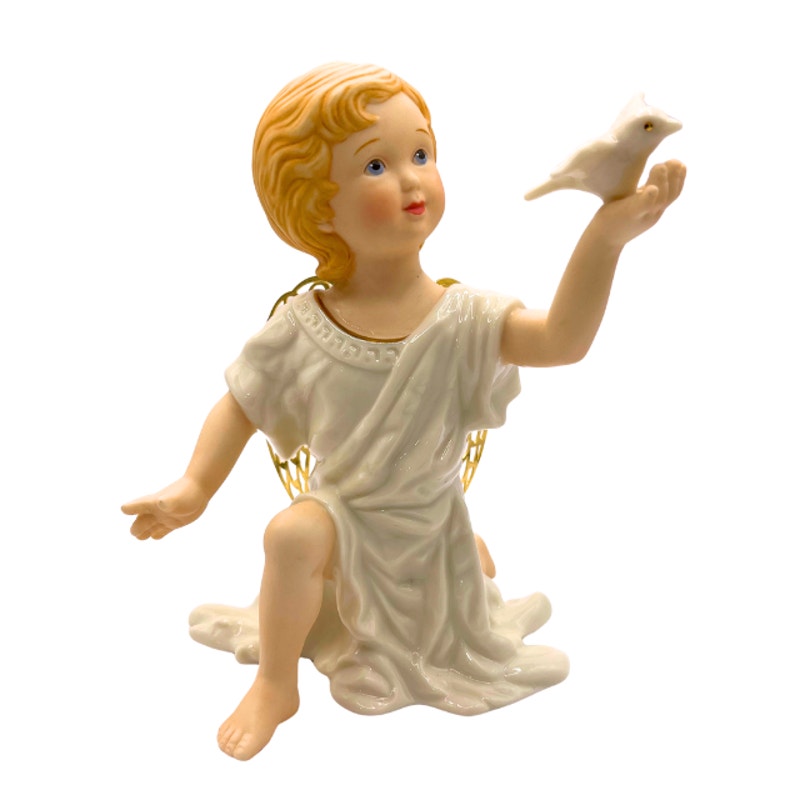 Lenox Classics Little Graces Peace Angel Figurine Gold Filigree Wings Numbered