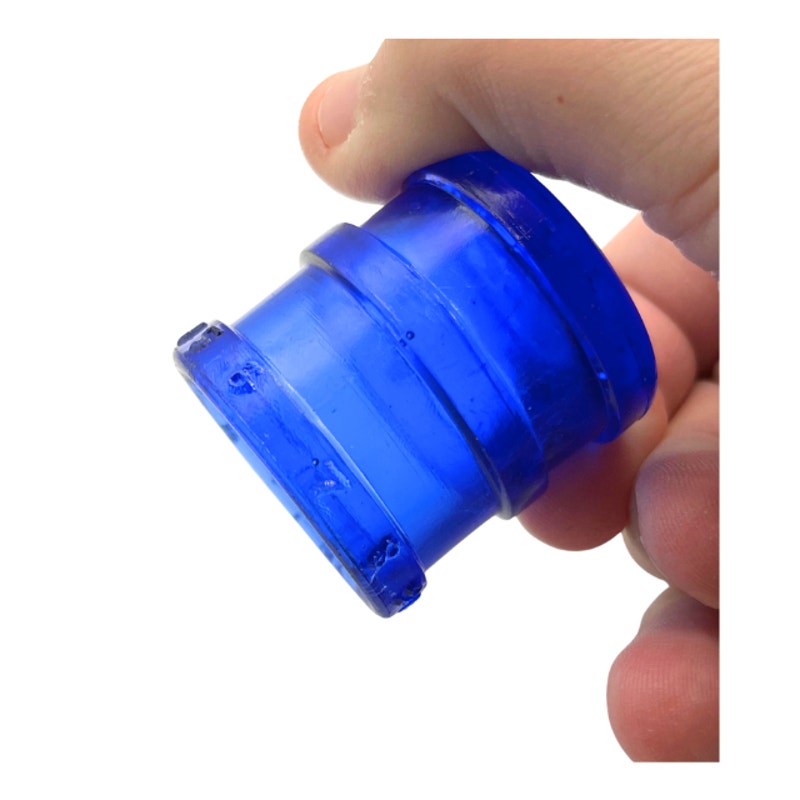 Antique Cobalt Blue Glass Dose Cup Heaping Dessert Spoonful Medical Collectible