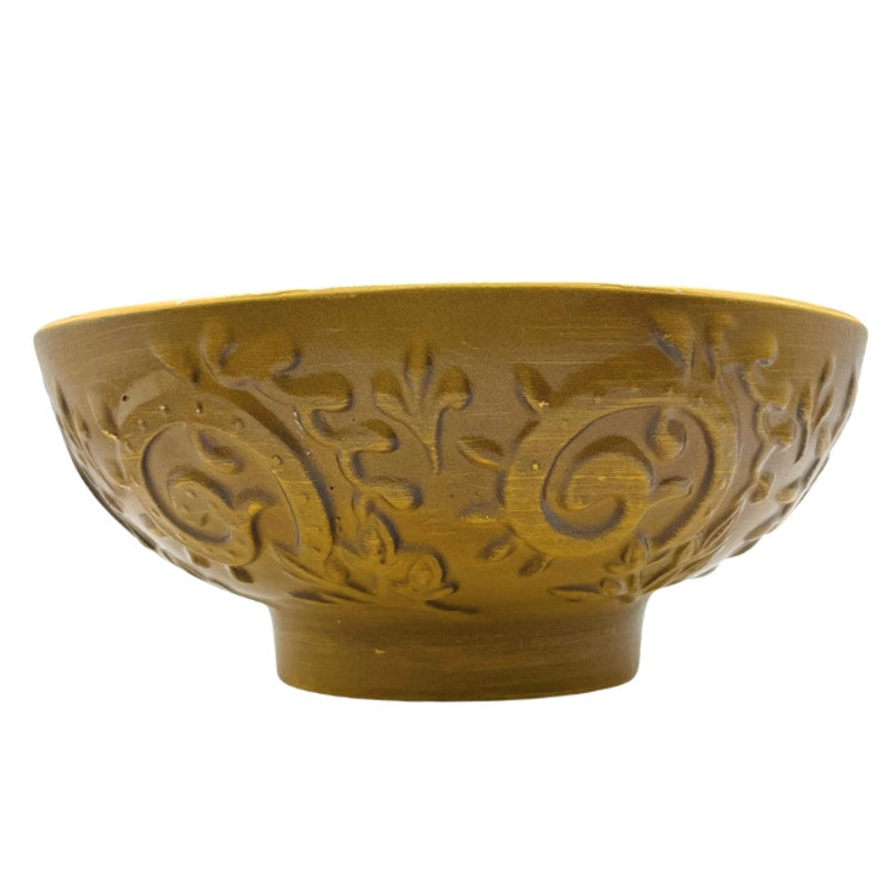 Vintage Haeger USA Pottery Footed Bowl 102 Ombre Golden Brown