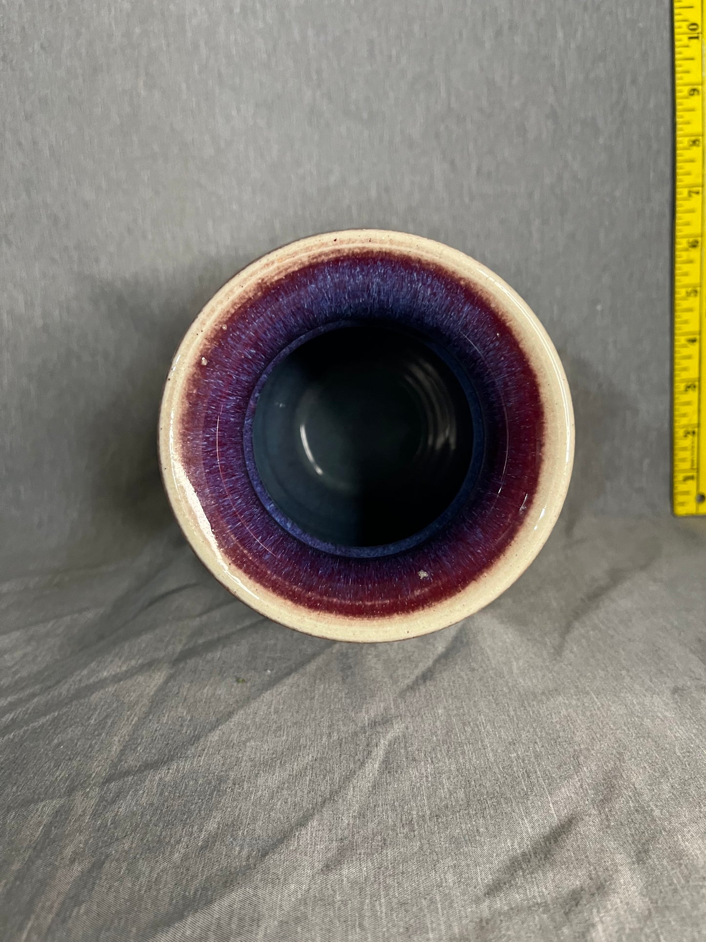 Purple Combination Glaze Studio Art Pottery Vase