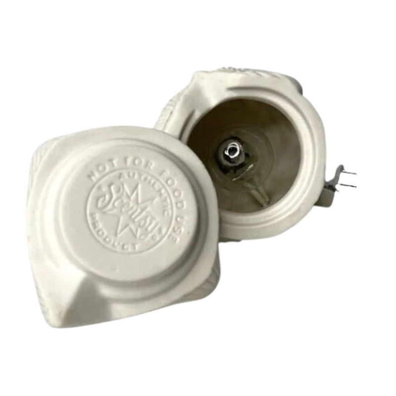 Scentsy Woot Owl Wax Warmer Full Size Matte White 3D Textured Ceramic