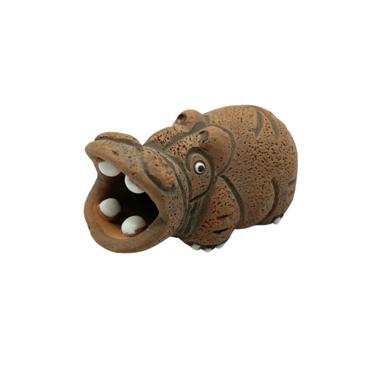 Vintage Casals of Peru Hippopotamus Terracotta Clay Figurine Folk Art