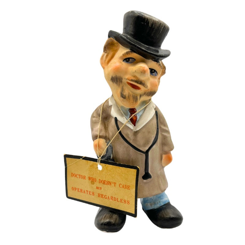 Vintage Novelty Doctor Ceramic Figurine BP Import Products Japan