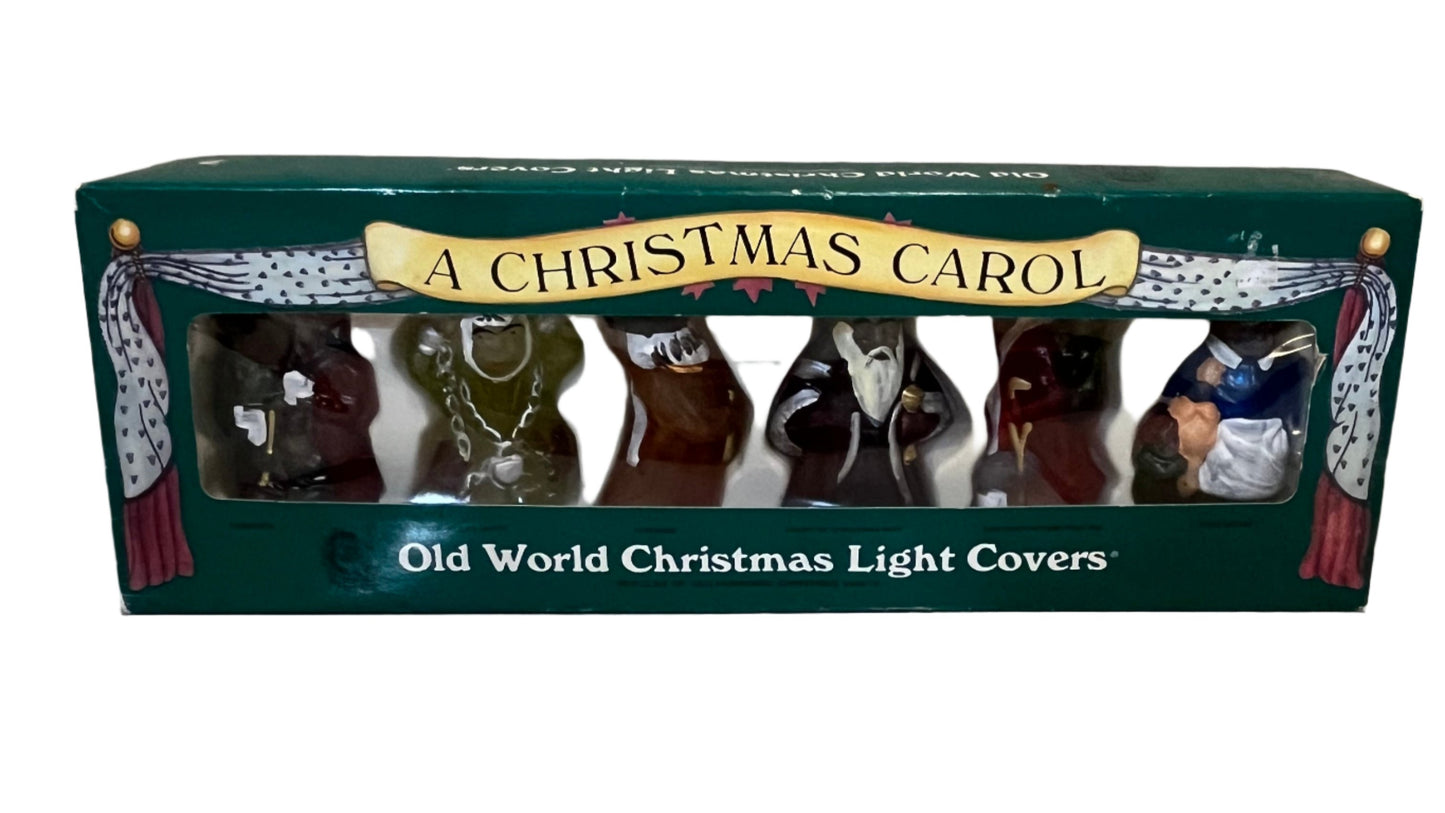 VNT Old World Christmas Light Covers " A  Christmas Carol"