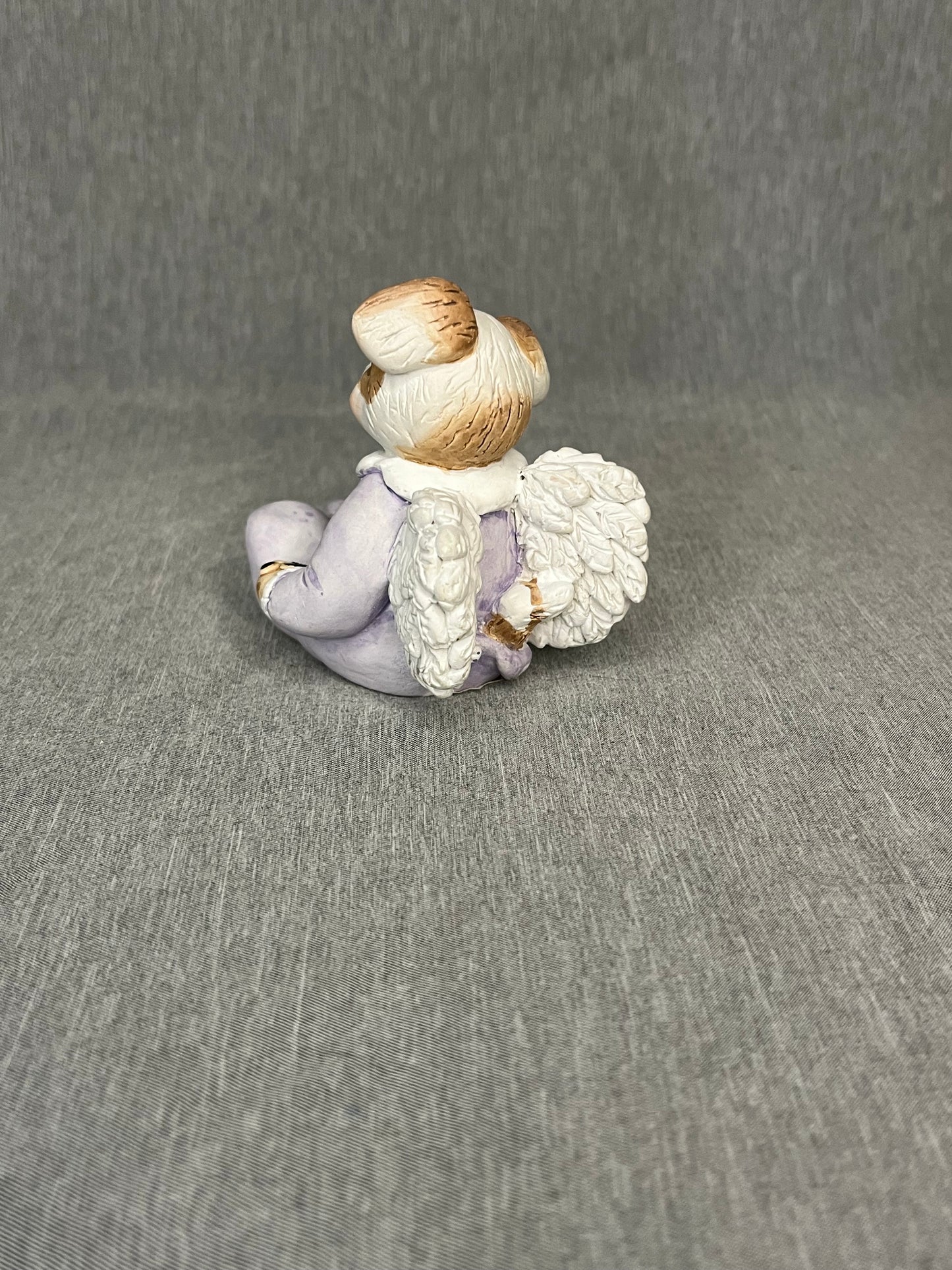 2001 Signed Heavenly Critters- Dog Ceramic Figurine