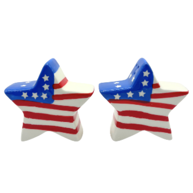 Pier 1 Imports Stars & Stripes Star-Shaped Salt and Pepper Shakers