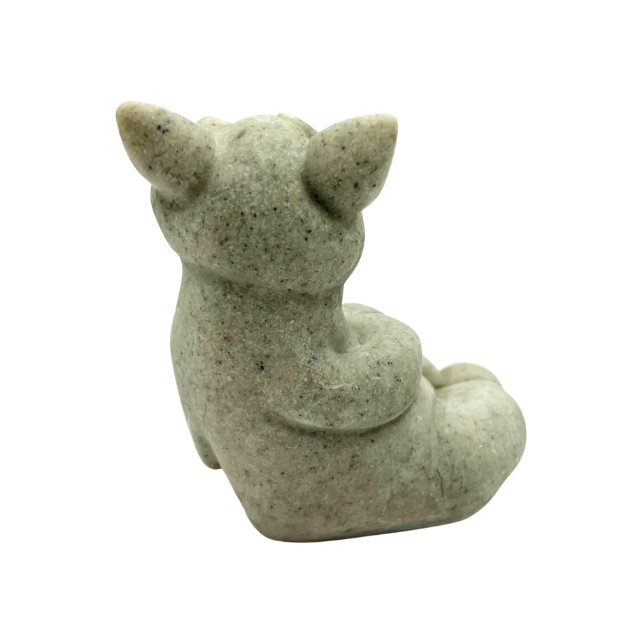 Reserved for Carrie S- 2000 Quarry Critters Stoneware Cat Carla 3.5" by 2.75" by 3" Winking Cat Figurine